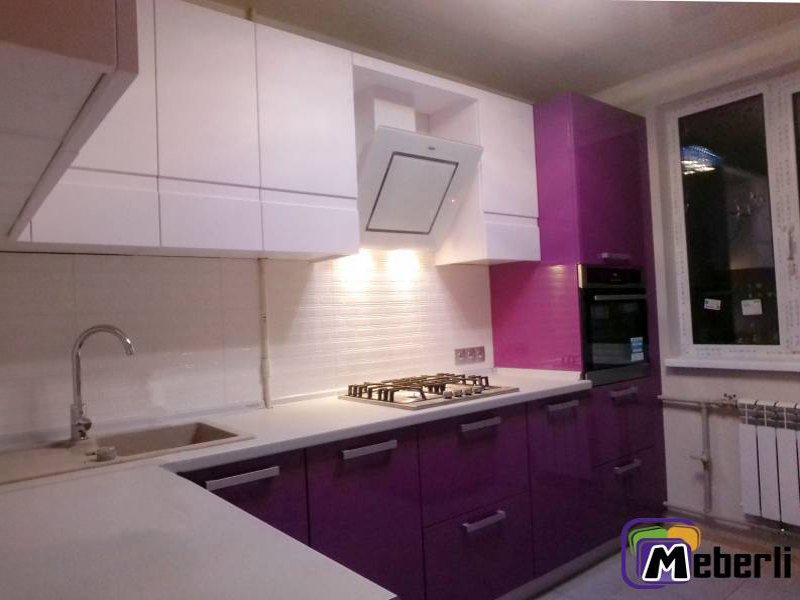 Кухня 42 000 грн мдф покраска  white+violet "Алина" в Харькове